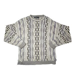 Vintage 90s Protege Brown And Tan Coogi Style Crewneck Sweater Size Large NWT